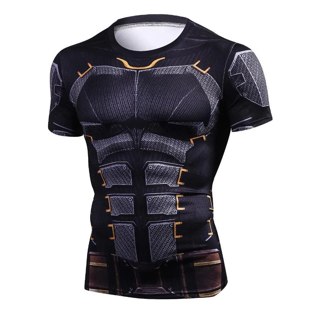 Unique BATMAN Short Sleeve Compression Shirt for Men