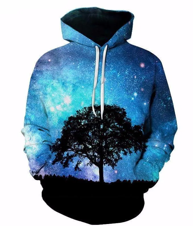 Unisex 3D Aqua Galaxy Hoodie