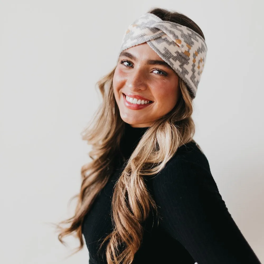 Western Wide Twist Knit Headband