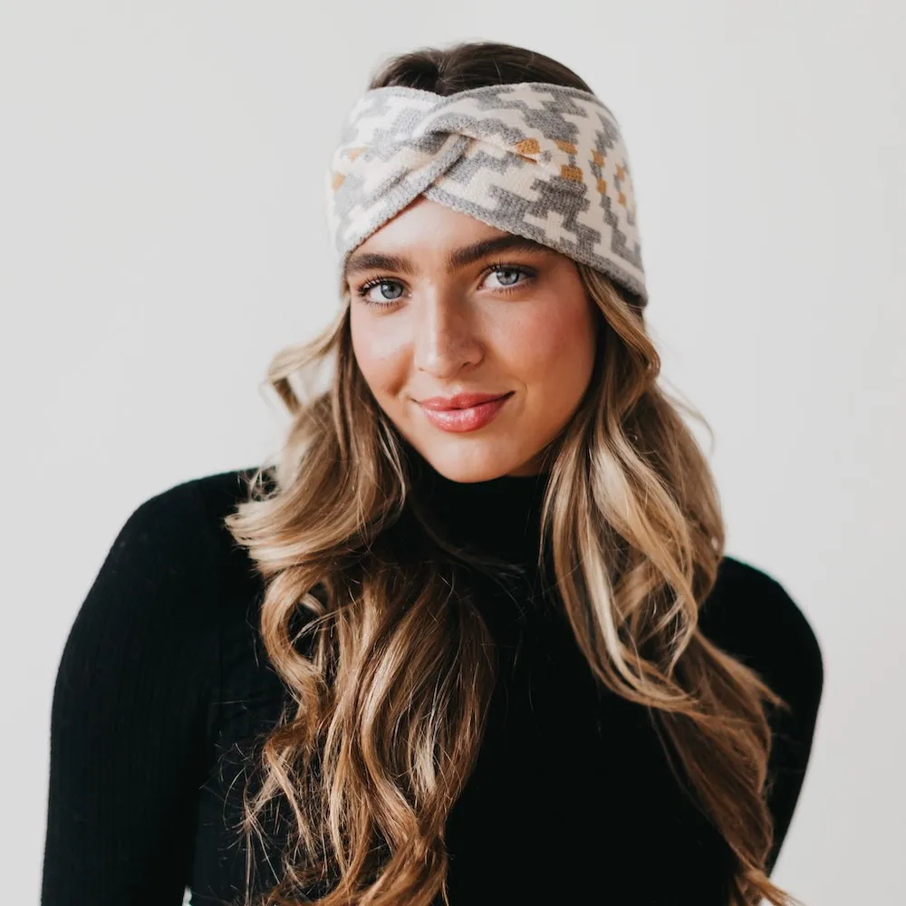 Western Wide Twist Knit Headband