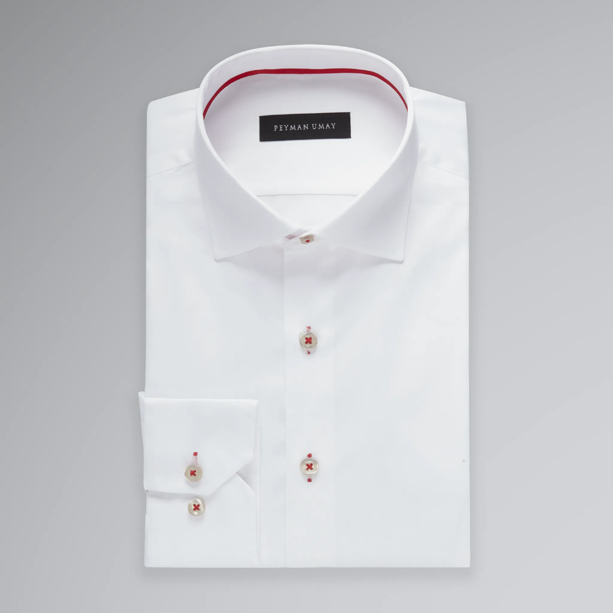 White Red Cotton Shirt