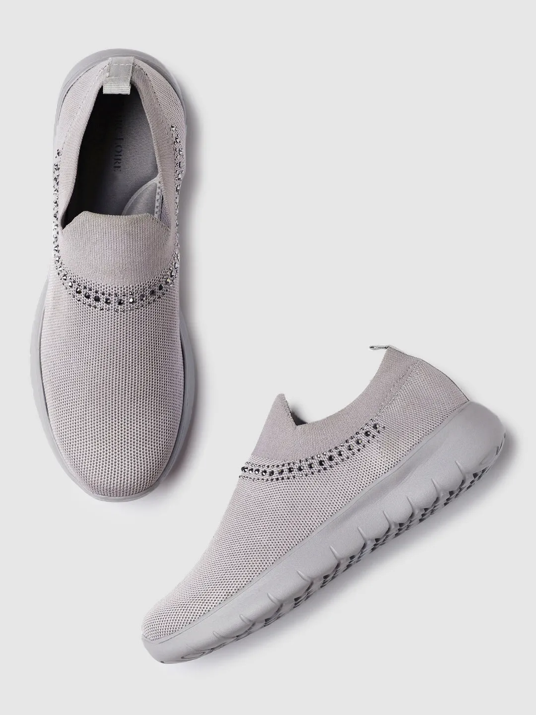 Women Embellished Comfort Slip-On Sneakers