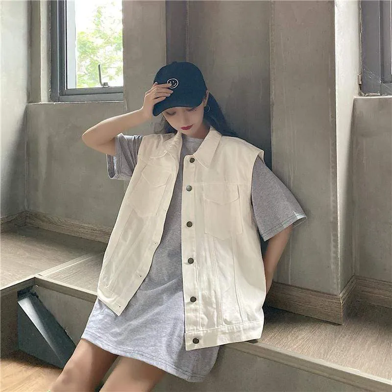 Women's Casual Solid Color Waistcoats With Pocket