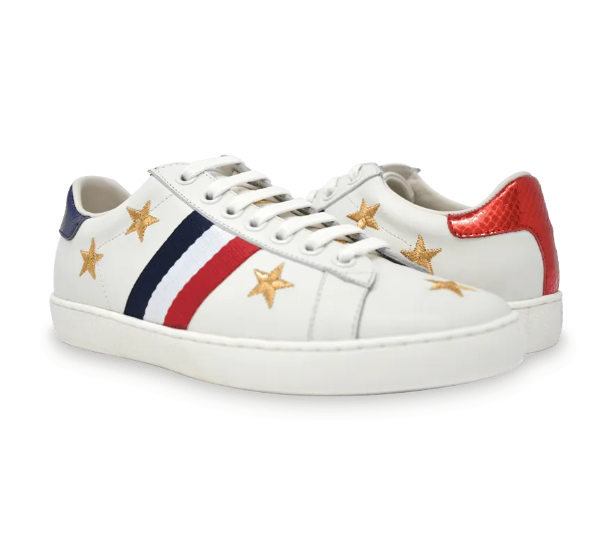 Zane Sneakers with Stripe Pattern and Stars